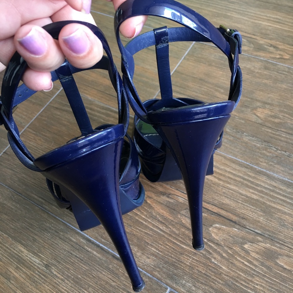 YSL Saint Laurent Tribute 105 - blue patent 6.5 - Picture 6 of 8